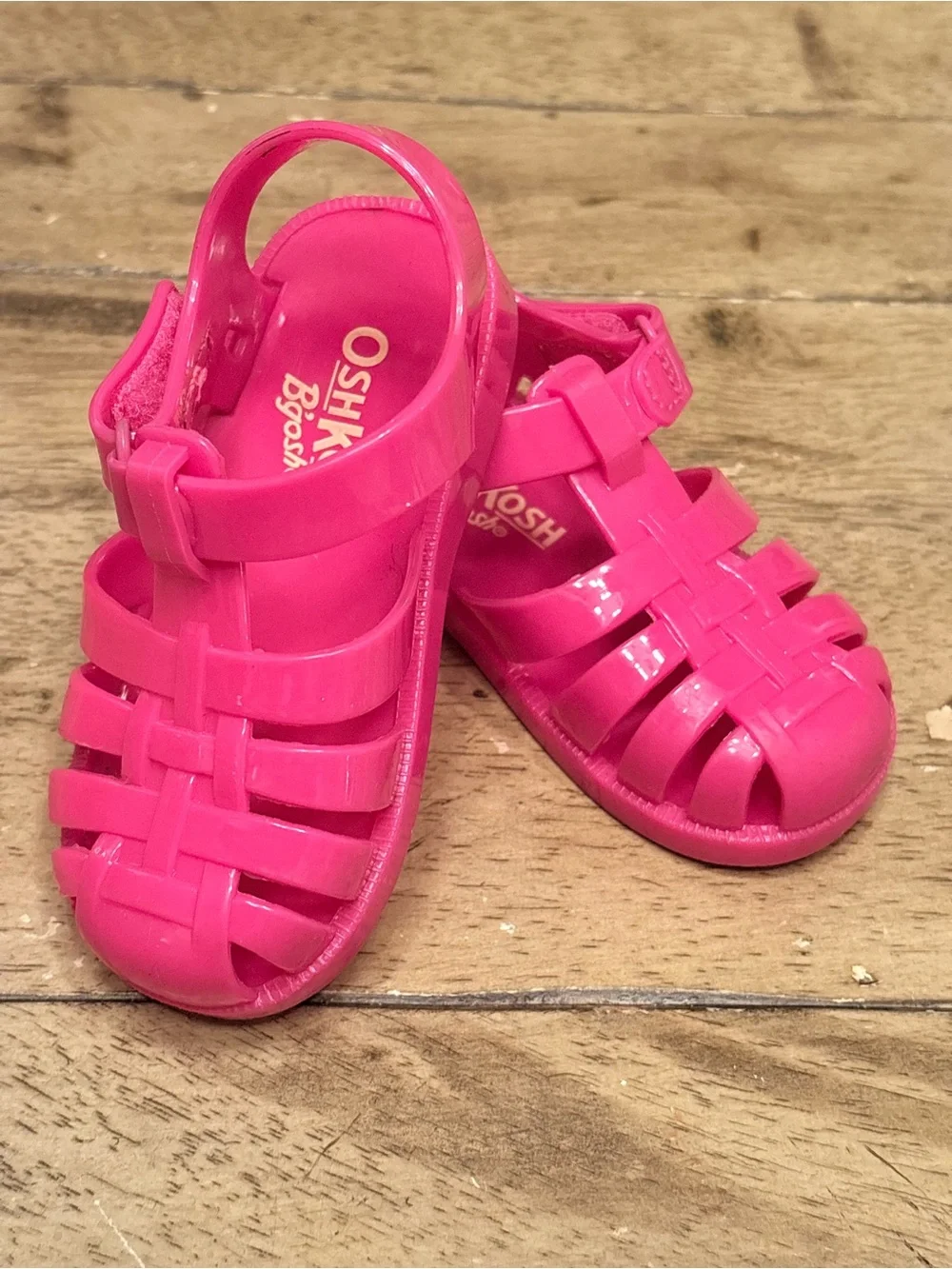 OshKosh B'gosh Pink Jelly Fisherman Sandals (infant size 4) EXCELLENT USED